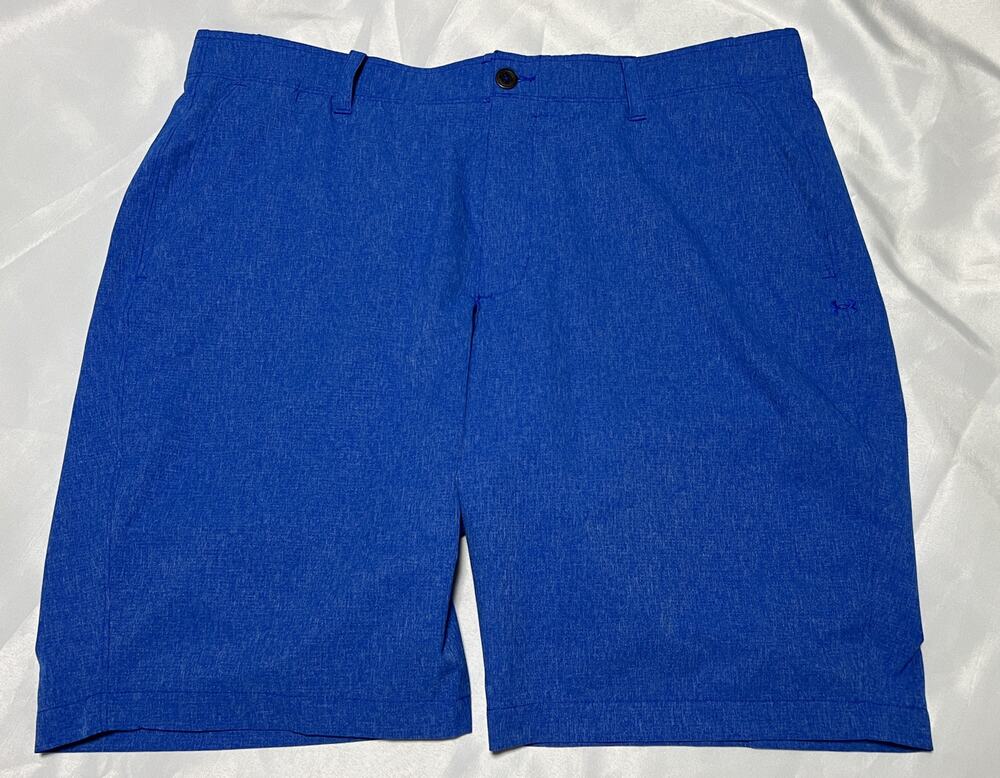 Under Armour HeatGear Golf Shorts Men’s 40 Royal Blue Loose Fit Stretch